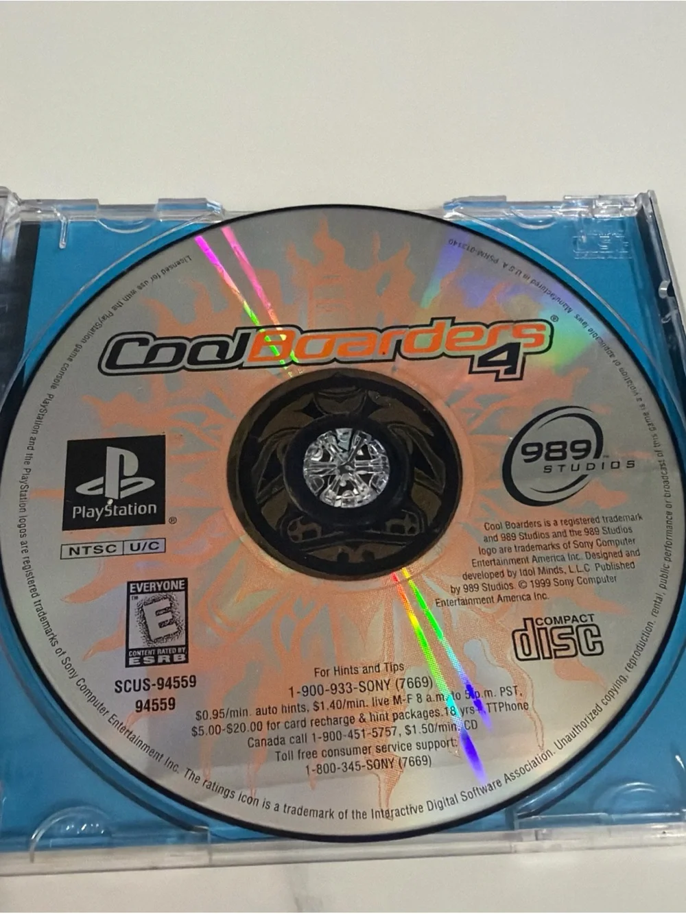 Sony Cool Boarders 4 (Silver) - Sony Disc